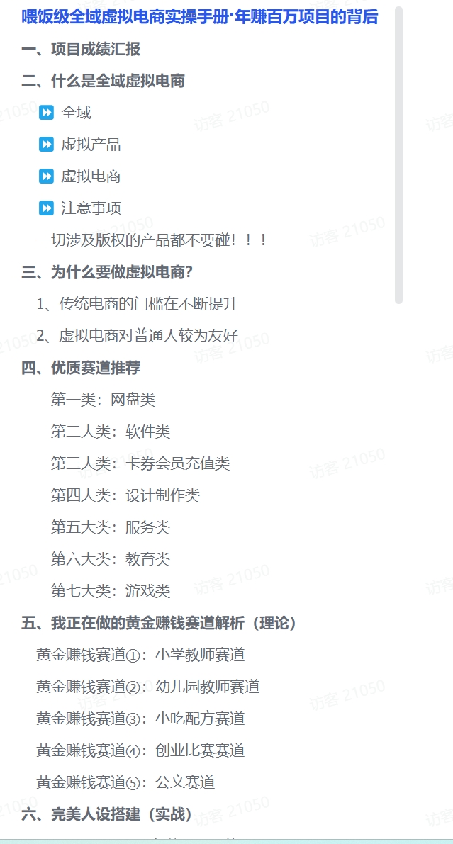 图片[1]-【2024.11.20】如何通过虚拟电商实现年入百万？(实操案例)-朝晞项目网
